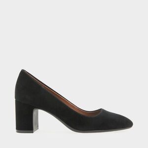 Aerosoles Black Suede Block Heel Pumps